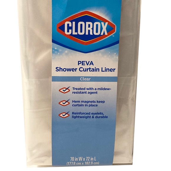 Clorox Other - Clorox PEVA Shower Curtain Liner 70x72 Clear